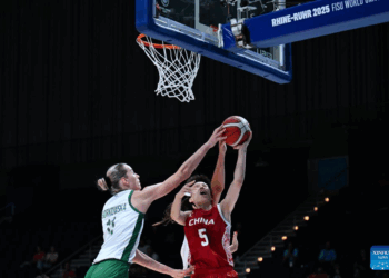 Women’s semifinal of basketball at Rhine-Ruhr 2025 FISU Universiade: China vs. Poland