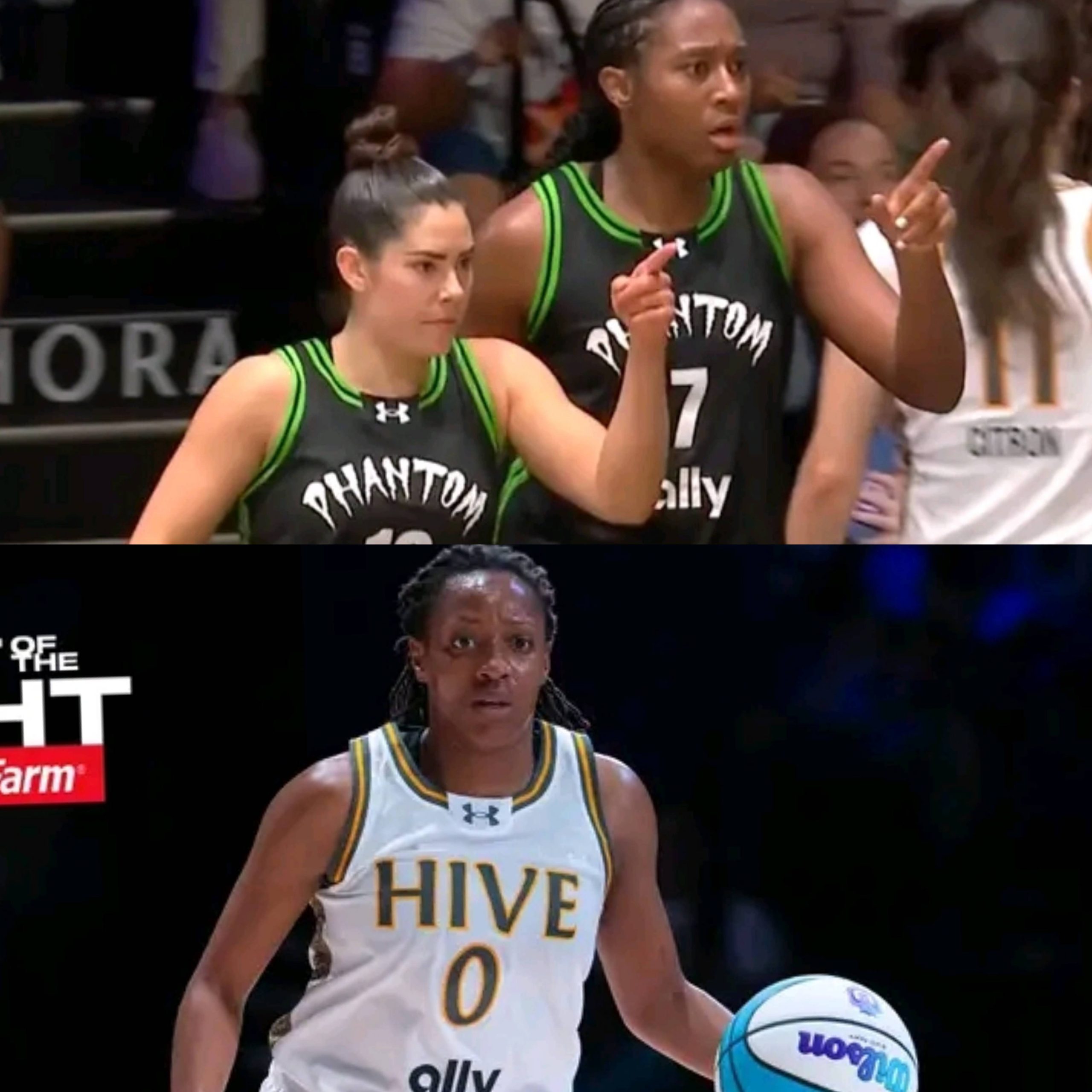 Kelsey Plum Ejected After Two Flagrant Fouls  against Kelsey Mitchell in Heated Phantom vs Hive Clash..